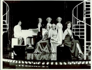 'The Mitford Girls' (1981) L-R: John Owen Edwards, Patricia Hodge, Gay Soper, Patricia Mitchel, Julia Sutton, Colette Gleeson, Liz Robertson. Photo: Patrick Lichfield