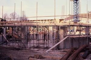 The Minerva structure during building work (date unknown)
